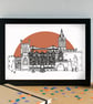 Chester Skyline Art Print - Image 1