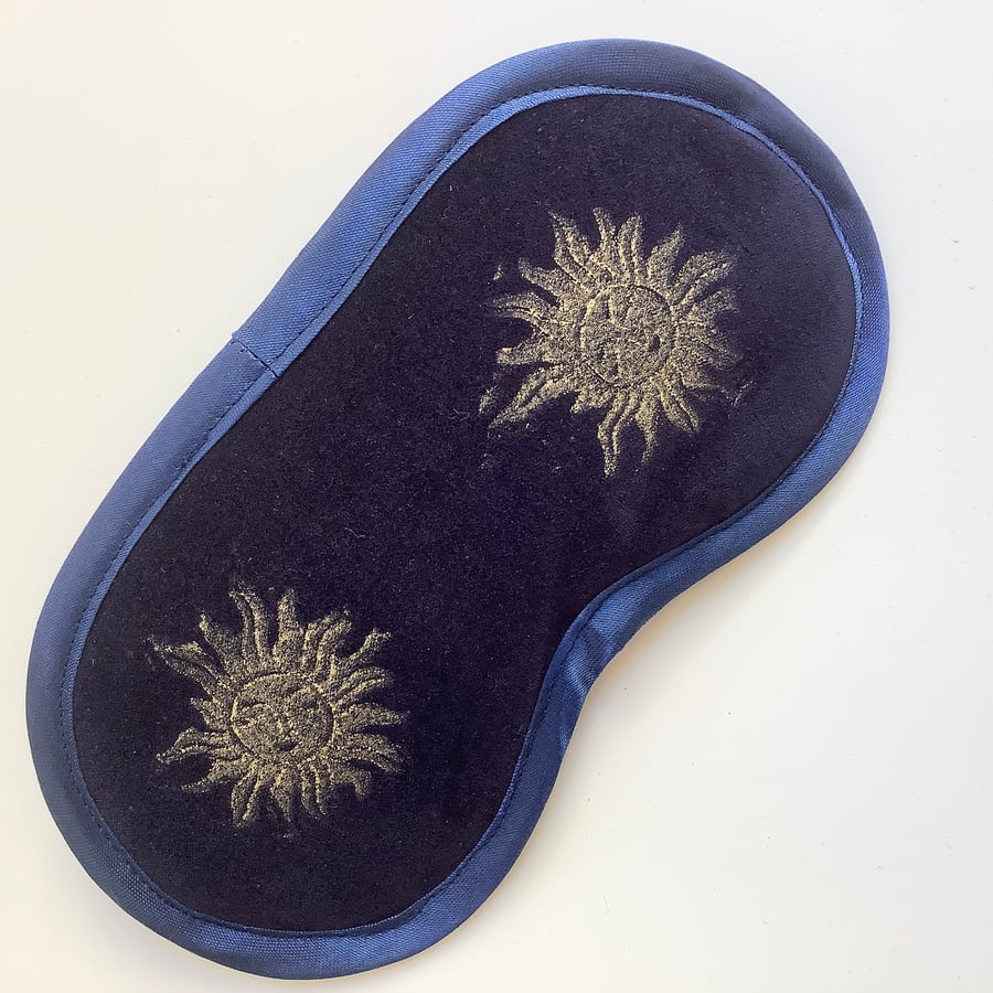 Midnight Blue  Sun and Moon velvet lavender infused eye mask