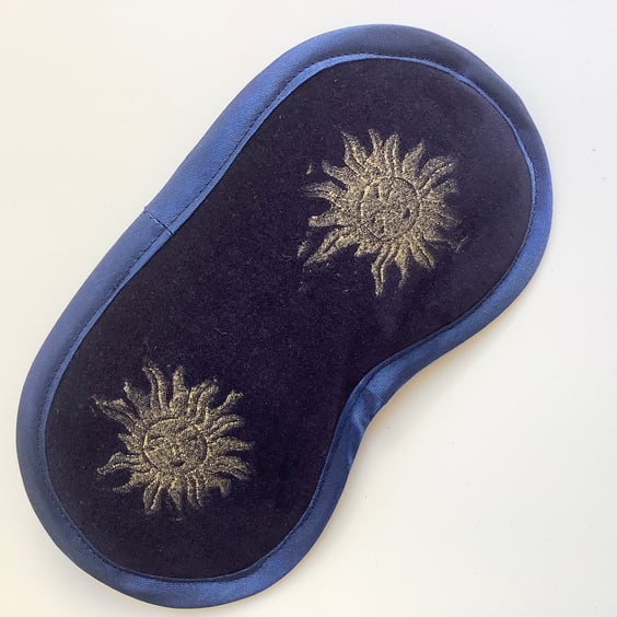 Midnight Blue  Sun and Moon velvet lavender infused eye mask