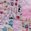 Funky pinks fabric remnants bundle