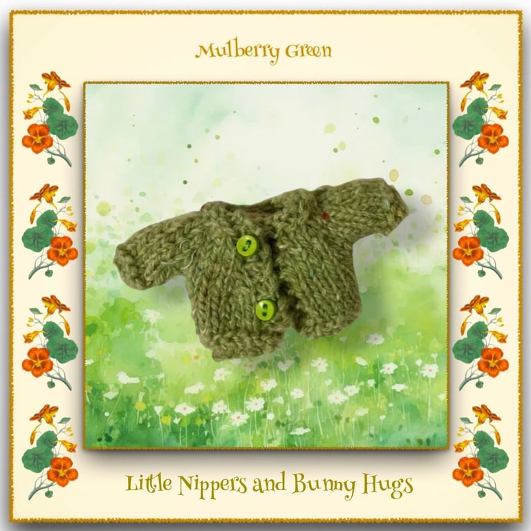Little Nippers and Bunny Hugs Green Cardigan 