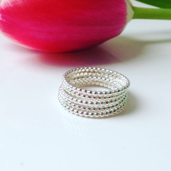 Silver stacking ring - Folksy