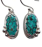 Turquoise Earrings Sterling Silver Jewellery Gift Oval Tibetan Gemstone - Image 3