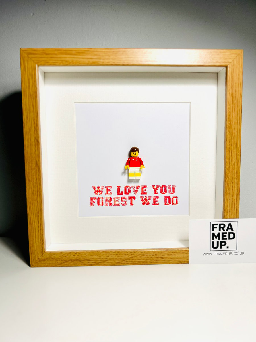 NOTTINGHAM FOREST - FRAMED CUSTOM LEGO MINIFIGURE