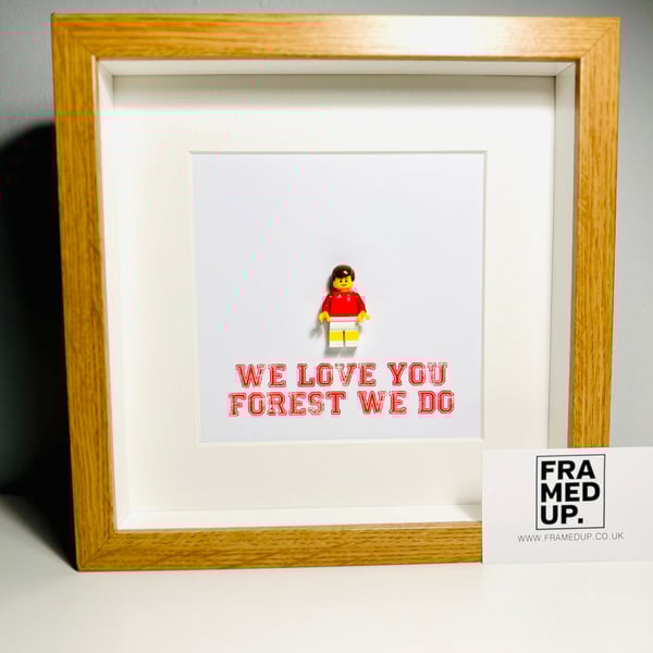 NOTTINGHAM FOREST - FRAMED CUSTOM LEGO MINIFIGURE