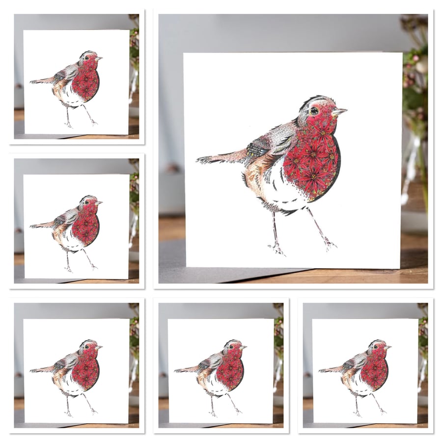 6 pack of Robin Greeting cards 