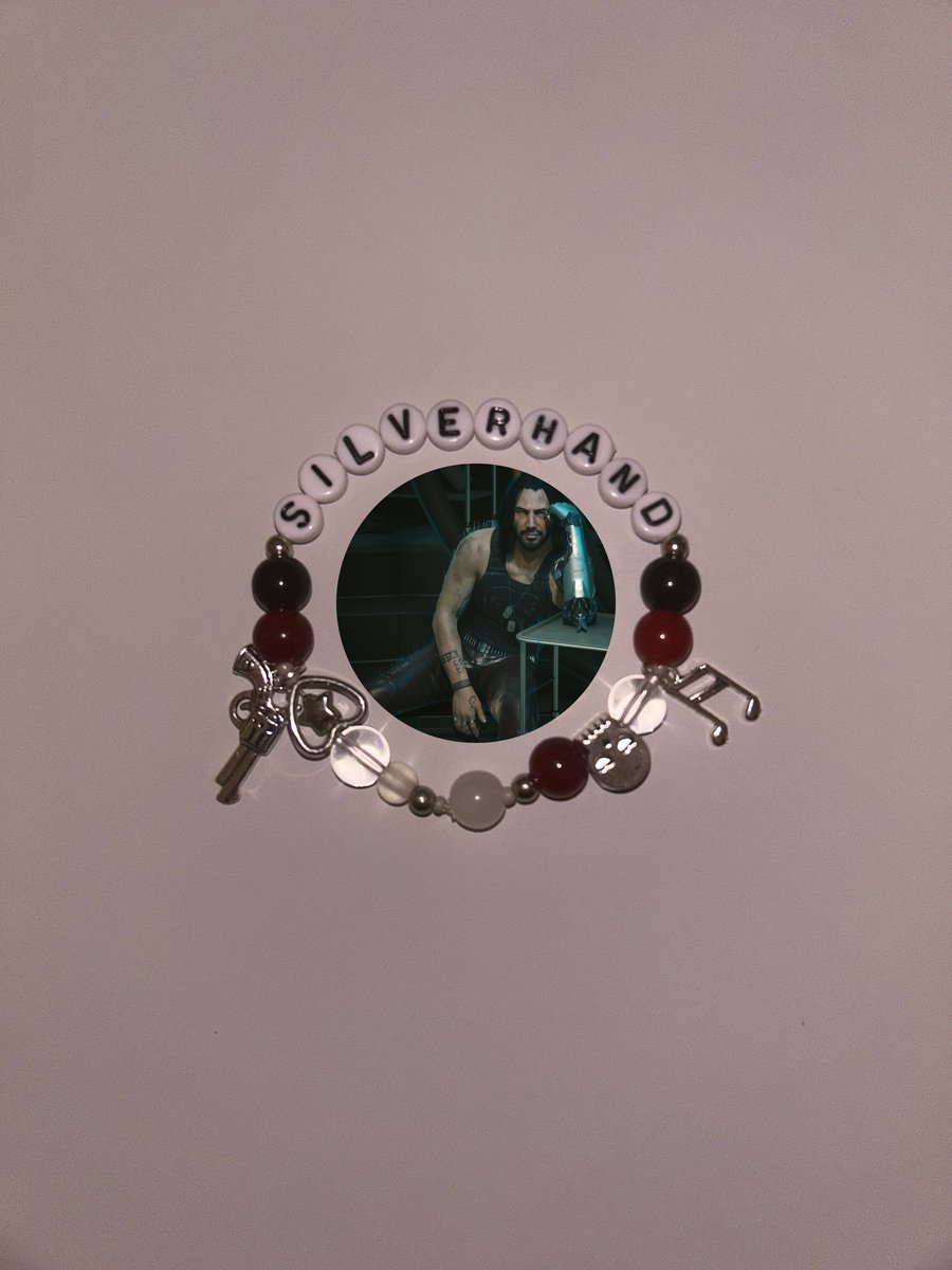 Johnny Silverhand Cyberpunk 2077 inspired handmade bracelet