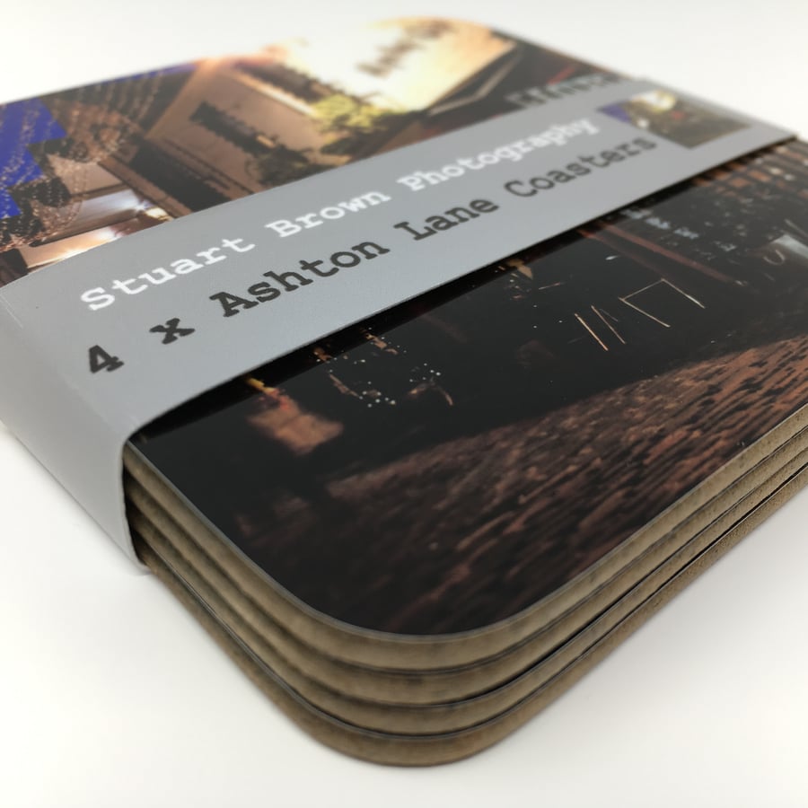 4 x ASHTON LANE GLASGOW coaster Set