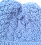 Baby's Hand Knitted Blue Hat and Mittens, Baby Shower, Custom Make, Hat Set - Image 3
