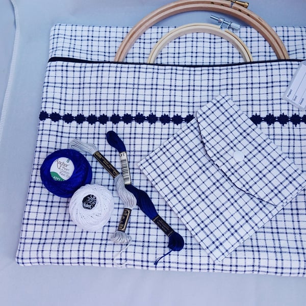 Cross Stitch, Embroidery Project Bag and Accessory Purse 