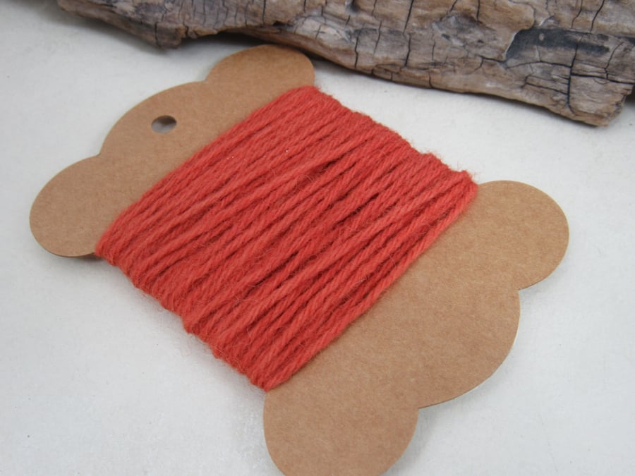 Hand Dyed Natural Madder Dye Pure Wool Tapestry Thread