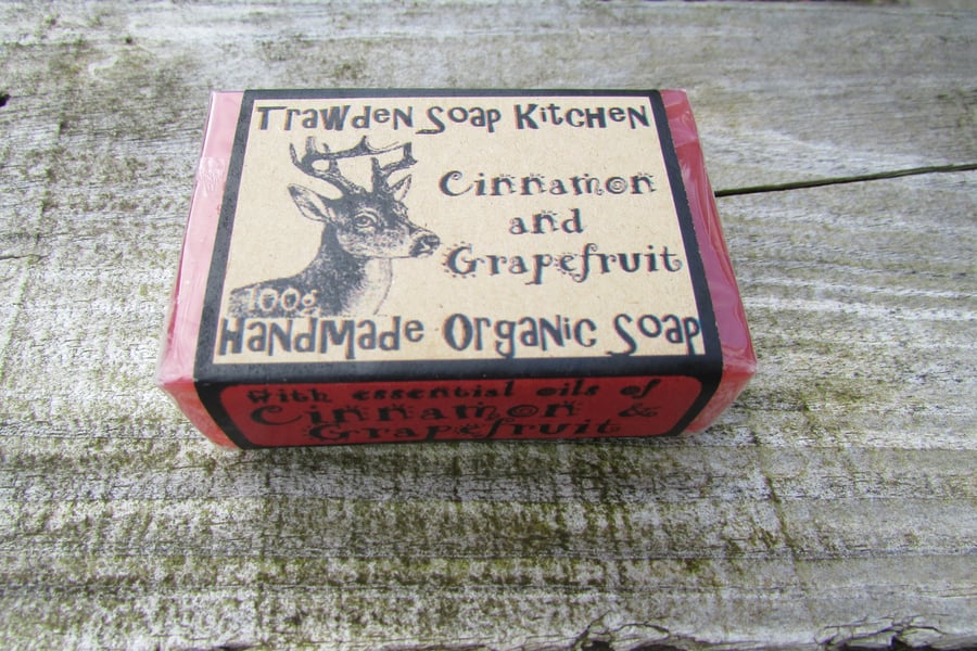 Cinnamon & Grapefruit Organic Soap - Smells like Christmas