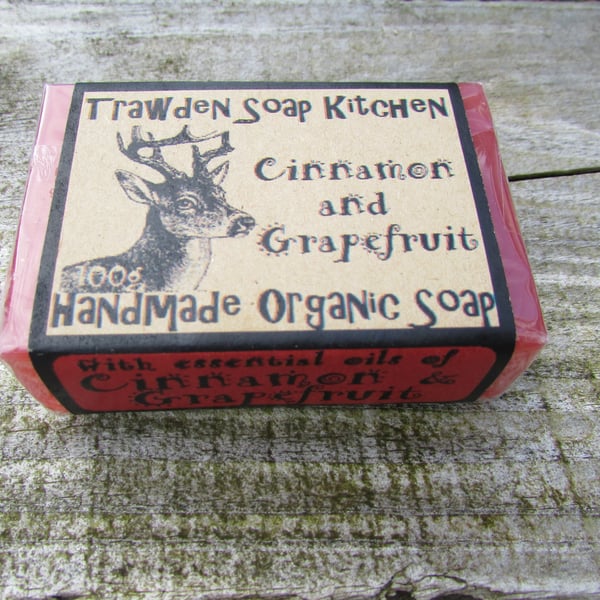 Cinnamon & Grapefruit Organic Soap - Smells like Christmas