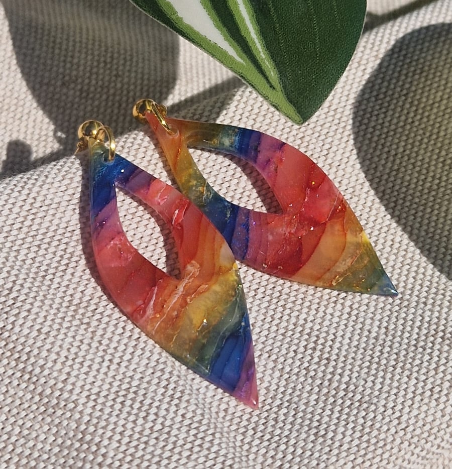 Polymer Clay Earrings: Spectrum