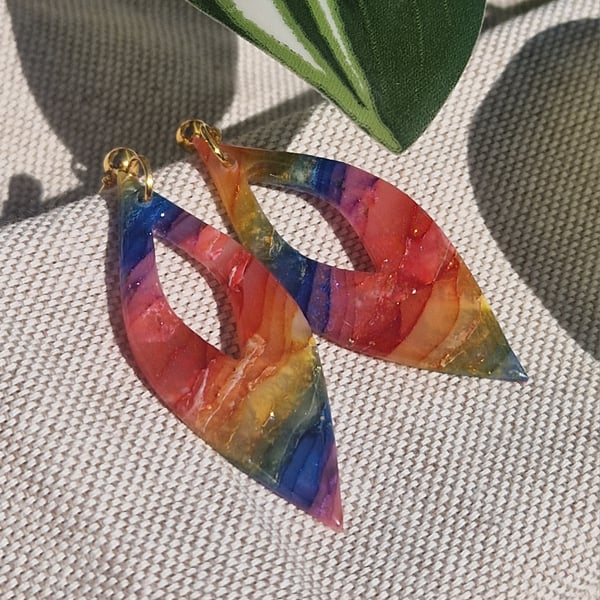 Polymer Clay Earrings: Spectrum