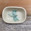 Handmade, ceramic soap dish - vegan certified. The Iffley Soap Dish - Dragonfly 