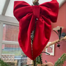 Red Velvet Christmas Tree Bows