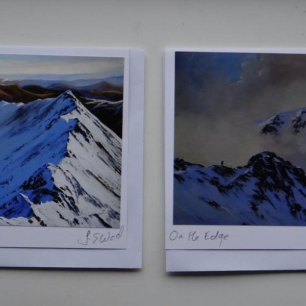 Striding Edge Signed Lake District Cards