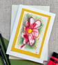 Hand painted blank card, floral abstract original art card. - Image 2