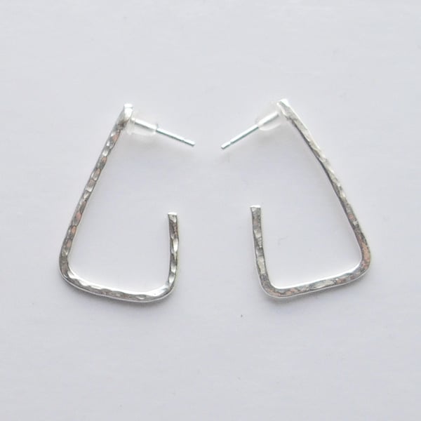 triangle eye nature - sterling silver earrings main image 1