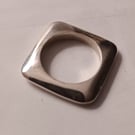 Square silver ring