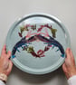 Common Lobsters in Seaweed heart, Coastal Inspired Gift, gloss finish