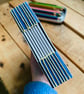 Hand Crafted A6 Sketchbook or Journal with Hand-printed Winter Cabin Design. - Image 3