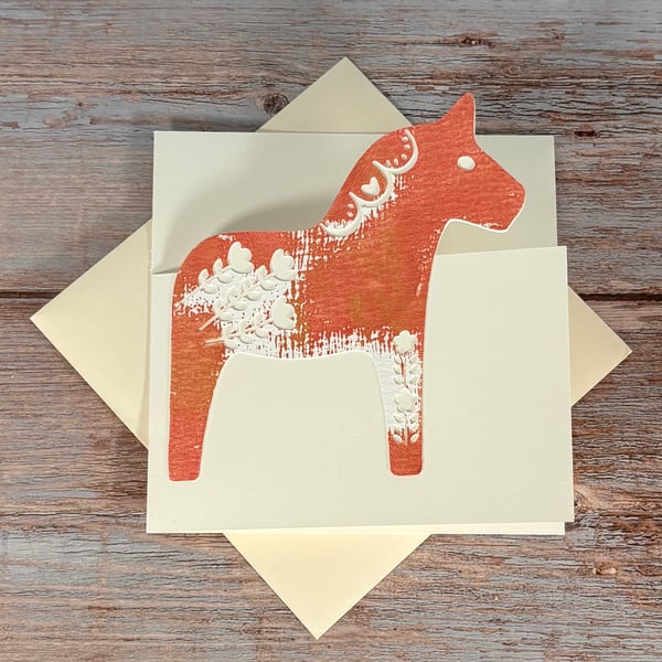 Christmas Cards - Dala Horse -  single cards or packs of 6