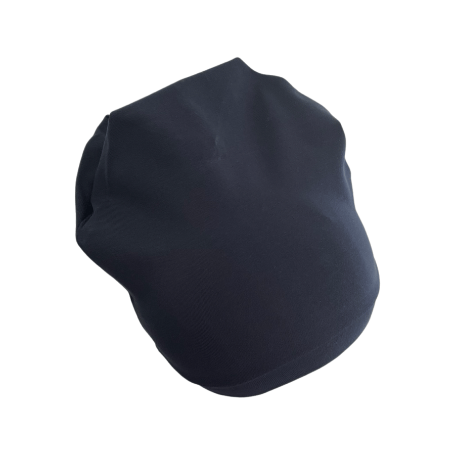 Plain Navy Blue Adult Slouch Beanie Hat Soft Chemo Cap Basic Womens Beanie Hat