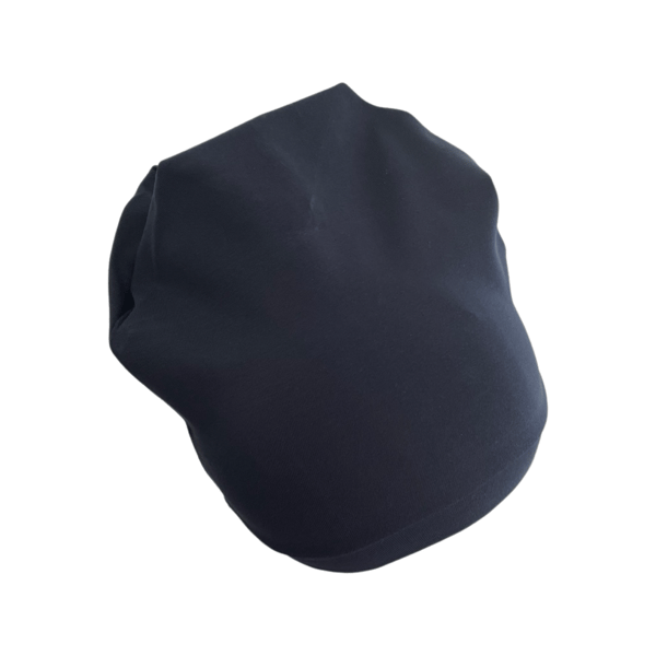 Plain Navy Blue Adult Slouch Beanie Hat, Soft Chemo Cap, Basic Womens Beanie Hat