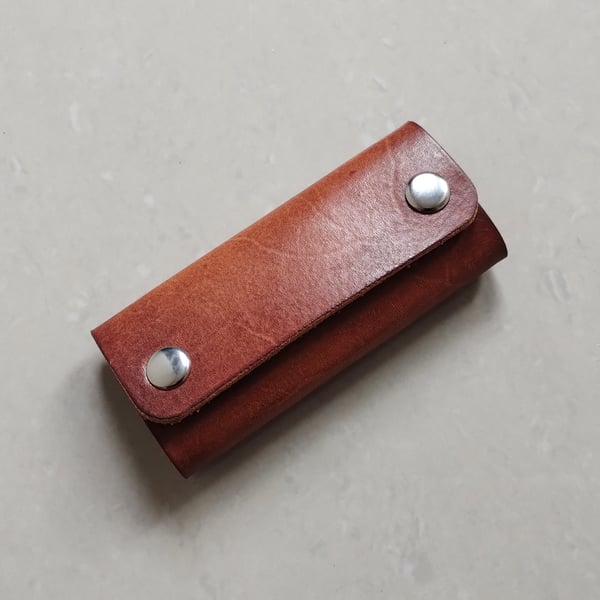Hand Made Leather Key Wallet Organiser Holder Full Grain