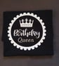 Birthday Queen Embroidered T-Shirt & White Tutu Set – Size L - Image 1