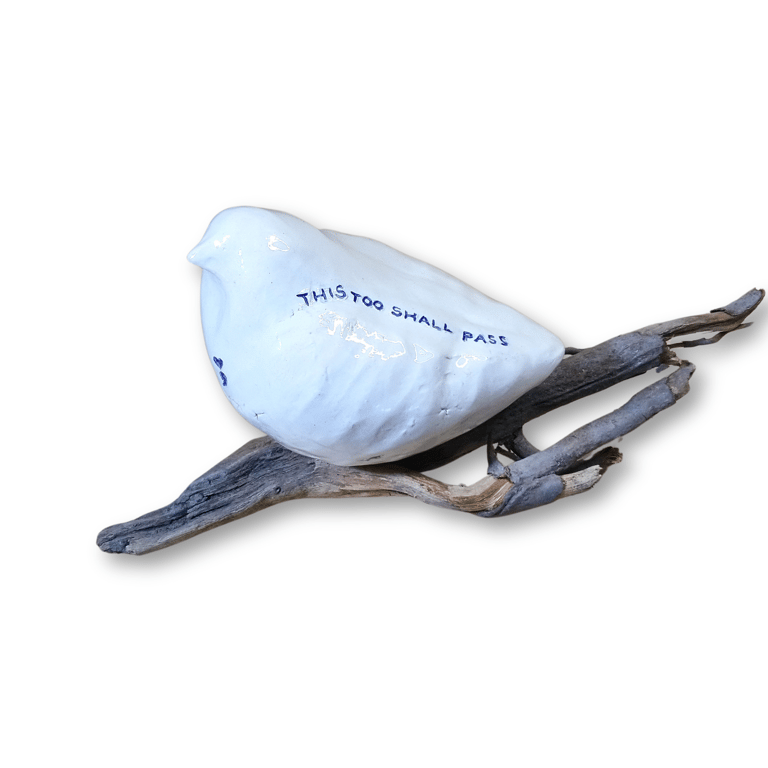 This too shall pass- Bird sculpture for stress relief and good vibes
