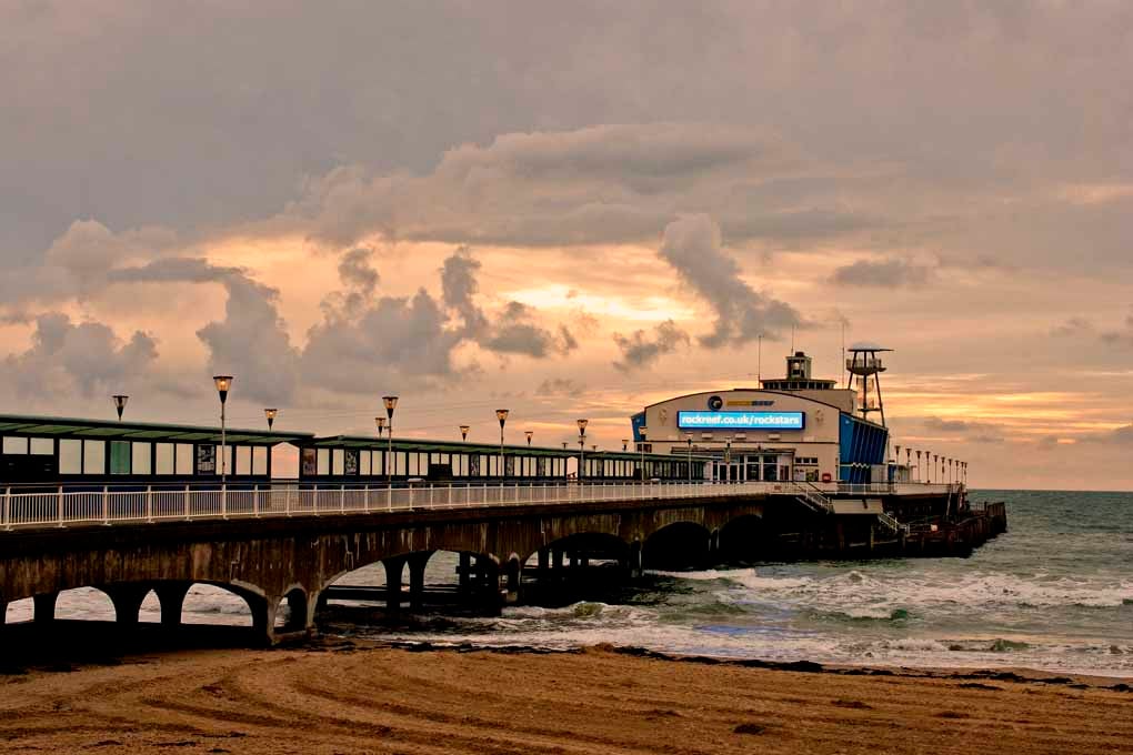 Bournemouth Pier And Beach Dorset England UK Photograph Print