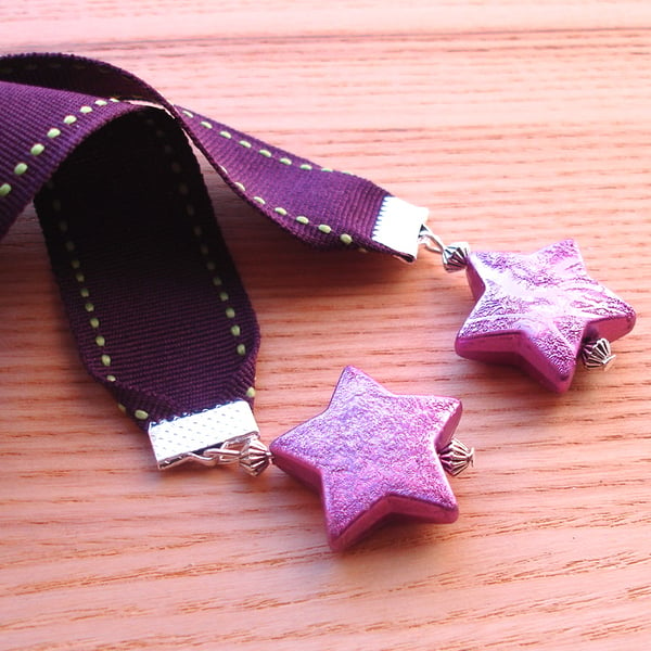 Purple Star Bookmark