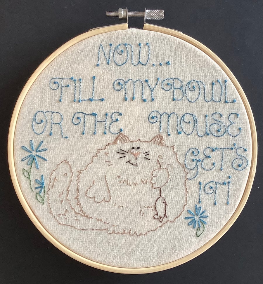 Embroidered cat