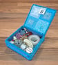 Container with lid for small desk items - blue, white, mint green, lilac colour  - Image 5