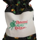 Knitting bag, Project Bag, Cotton Bag, 