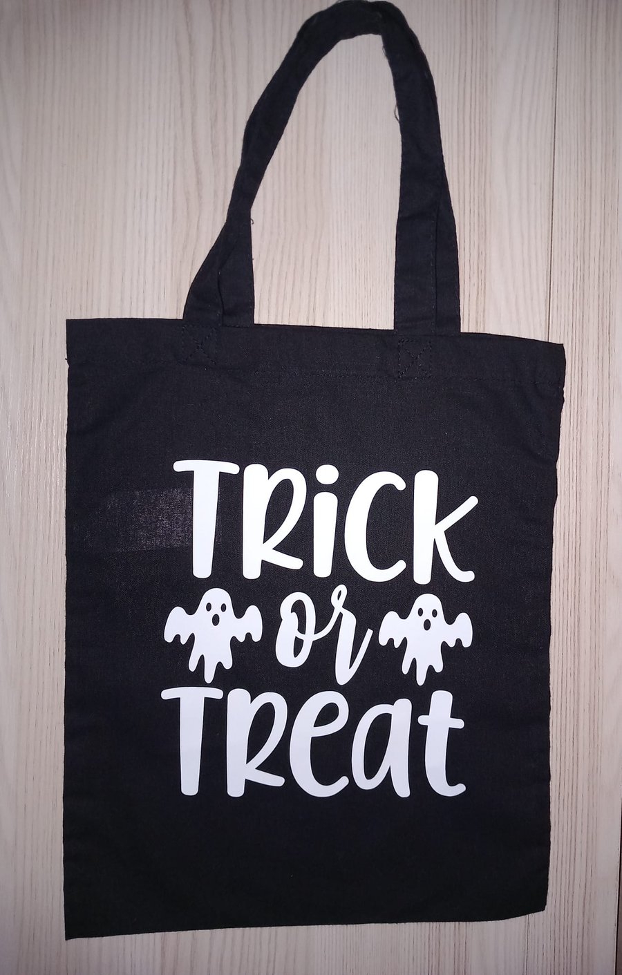 Halloween Trick Or Treat Mini Tote Bag for Kids Scary Spooky Cotton Tote Bag
