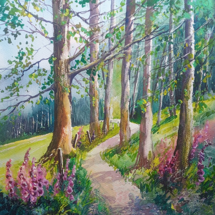 Path to Latrigg Original Watercolour painting 