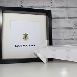 VALENTINE'S DAY - YODA - STAR WARS - SPECIAL - FRAMED MINIFIGURE - LOVE