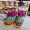 Gender Neutral Baby Booties -Shoes 0-6  months size 