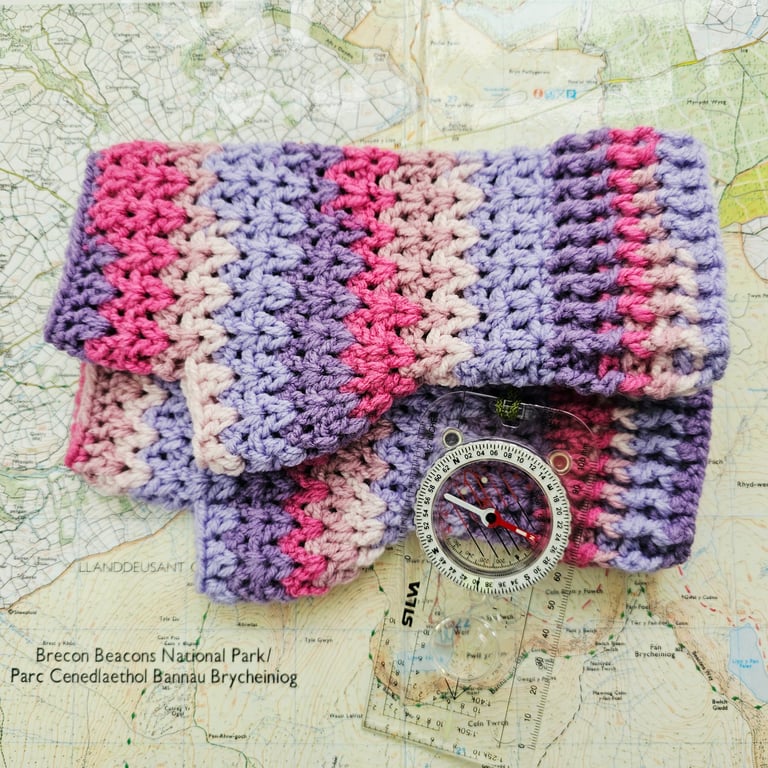 Colourful Fingerless Mitts, Crochet Wrist Warmer Gloves, Fairytale Fantasy
