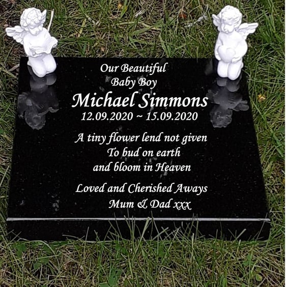 Baby memorial  Stone Baby Cemetery Grave Ornament Remembrance cemetery Marker