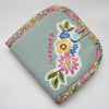 Vintage Embroidered Floral Sewing Needle Case