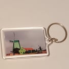 Windmill Zaanse Schans The Netherlands Photography Keyring 