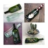 Handmade Fused Glass Recycled Wine Bottle Dish - Slumped Squashed Bottle
