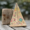 Free Motion Embroidered Driftwood Boat