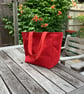 Lovely red water resistant bag, shoulder straps, reinforced base. - Image 1