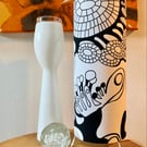Abstract Groovy Black and White 70s RETRO style Lampshade in 2007 Ikea fabric
